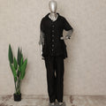 Classic Black Abstract Co Ord Set Party Wear