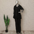 Classic Black Abstract Co Ord Set Party Wear