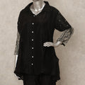 Classic Black Abstract Co Ord Set Party Wear
