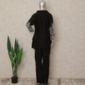 Classic Black Abstract Co Ord Set Party Wear