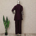 Burgundy Wine Abstract Co Ord Set Party Wear