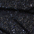 Onyx Black Silk Georgette Sequin Fabric 110cm