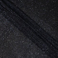 Onyx Black Silk Georgette Sequin Fabric 110cm