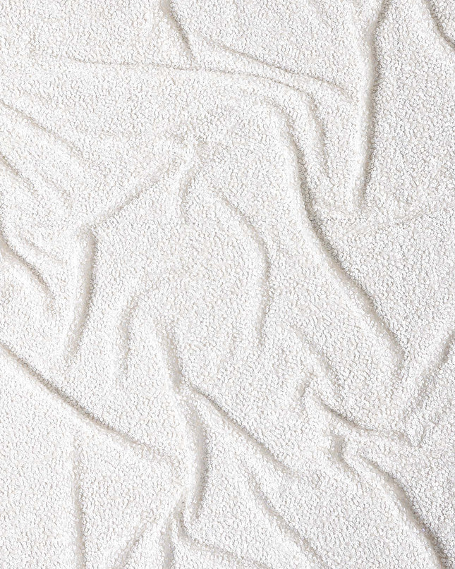 Pearl White Silk Georgette Sequin Fabric 110cm