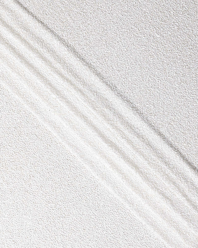 Pearl White Silk Georgette Sequin Fabric 110cm
