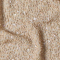 Sand Beige Silk Georgette Sequin Fabric 110cm