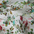 Sage Green Leaf Floral Linen Fabric 110cm