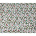 Sage Green Leaf Floral Linen Fabric 110cm
