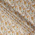 Eggshell White Floral Linen Fabric 110cm
