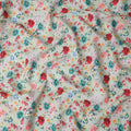 Mint Green Floral Linen Fabric 110cm