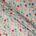 Mint Green Floral Linen Fabric 110cm
