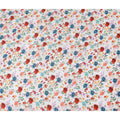 Bright White Floral Linen Fabric 110cm
