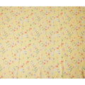 Lemon Yellow Floral Linen Fabric 110cm
