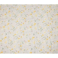 Cream Yellow Floral Printed Premium Pure Linen Fabric 140 Cms Width India-D27851