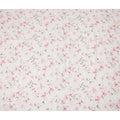 White Pink Floral Printed Premium Pure Linen Fabric 140 Cms Width India-D27848