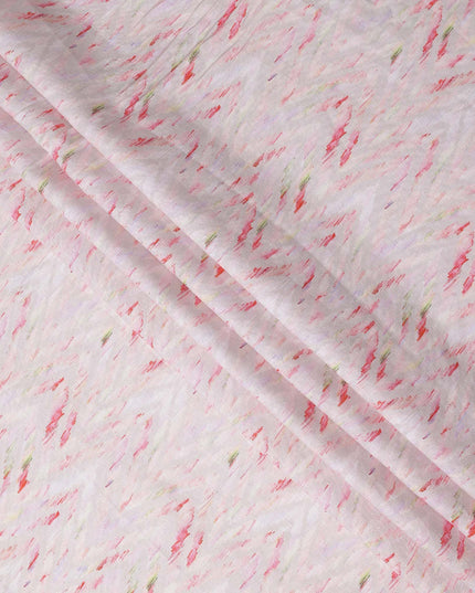 Blush Pink Abstract Brushstroke Linen Fabric 110cm