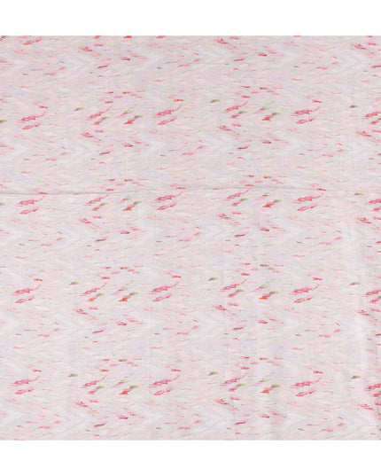 Blush Pink Abstract Brushstroke Linen Fabric 110cm