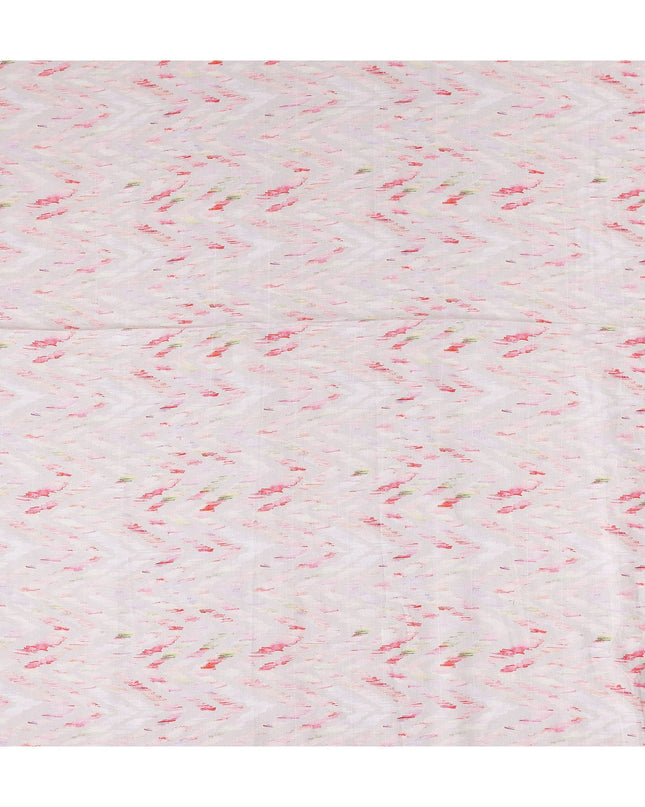 Blush Pink Abstract Brushstroke Linen Fabric 110cm