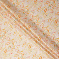 Apricot Orange Abstract Brushstroke Linen Fabric 110cm