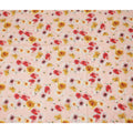 Peach Multicolor Floral Printed Premium Pure Linen Fabric 140 Cms Width India-D27847