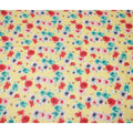 Yellow Multicolor Rose Floral Printed Premium Pure Linen Fabric 140 Cms Width India-D27850