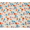 Cream Multicolor Floral Printed Premium Pure Linen Fabric 140 Cms Width India-D27846