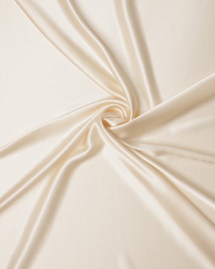 Ivory Cream Premium Pure Silk Satin Fabric 110 Cms Width, Made in China-D25828