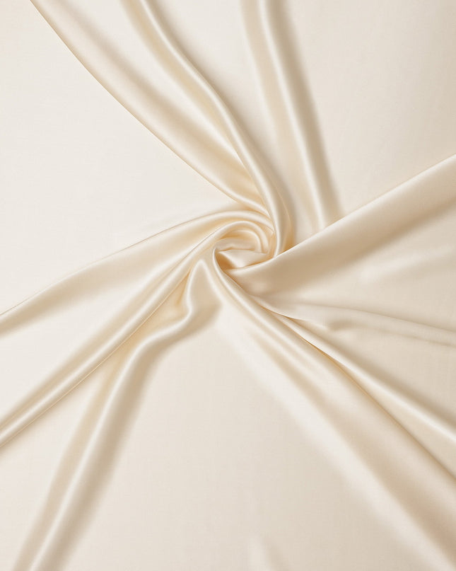 Ivory Cream Premium Pure Silk Satin Fabric 110 Cms Width, Made in China-D25828