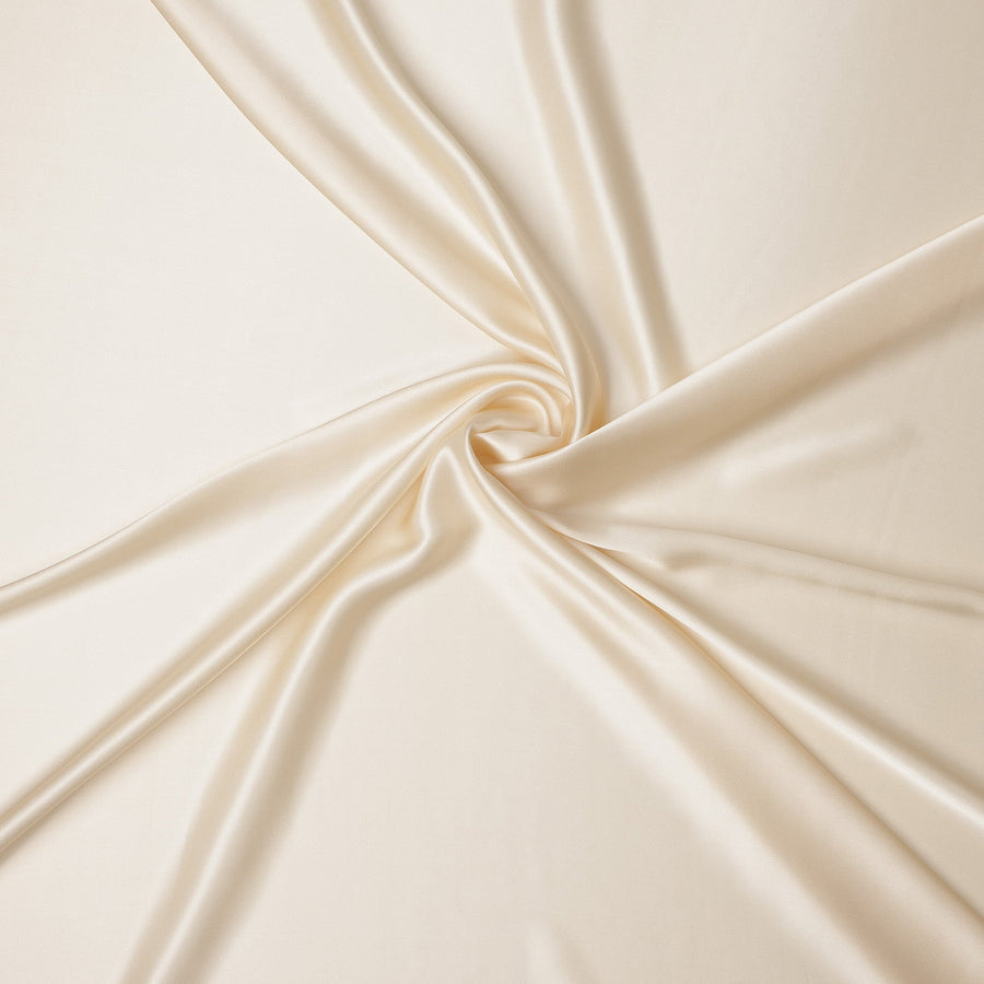 Ivory Cream Premium Pure Silk Satin Fabric 110 Cms Width, Made in China-D25828