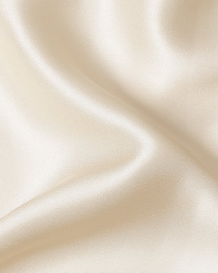 Ivory Cream Premium Pure Silk Satin Fabric 110 Cms Width, Made in China-D25828