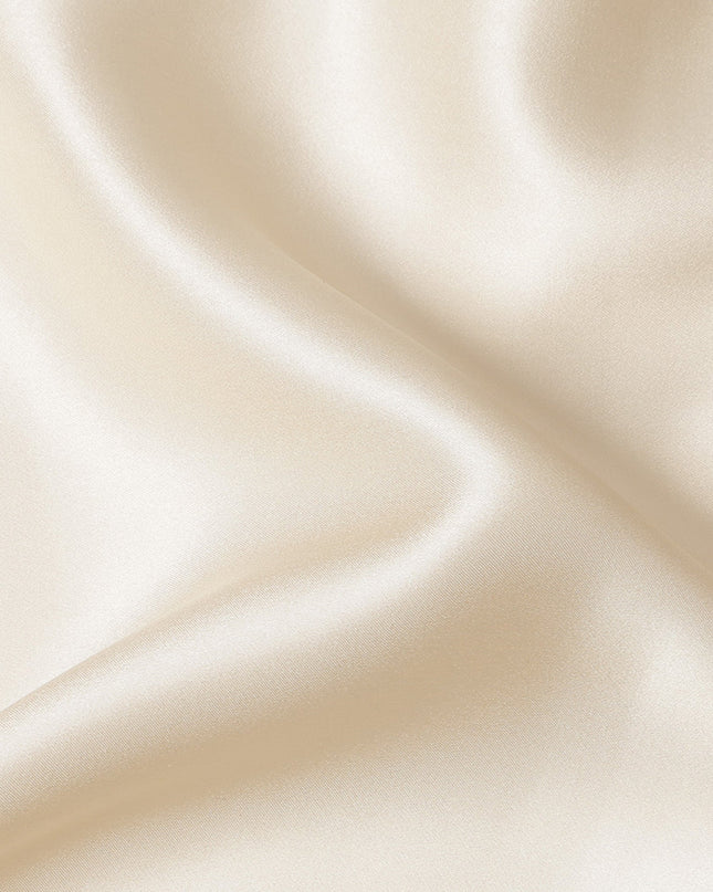 Ivory Cream Premium Pure Silk Satin Fabric 110 Cms Width, Made in China-D25828
