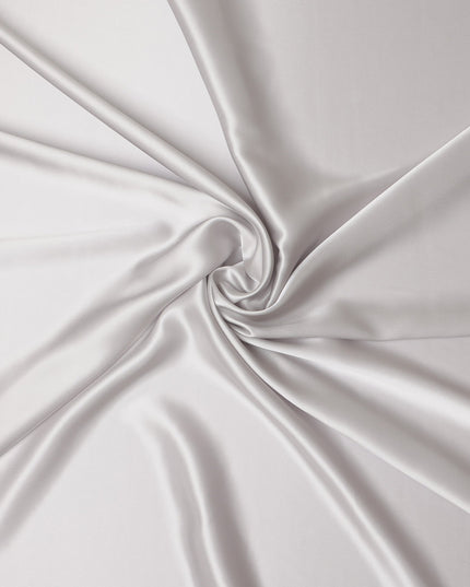 Pearl White Premium Pure Silk Satin Fabric 110 Cms Width, Made in China-D25817