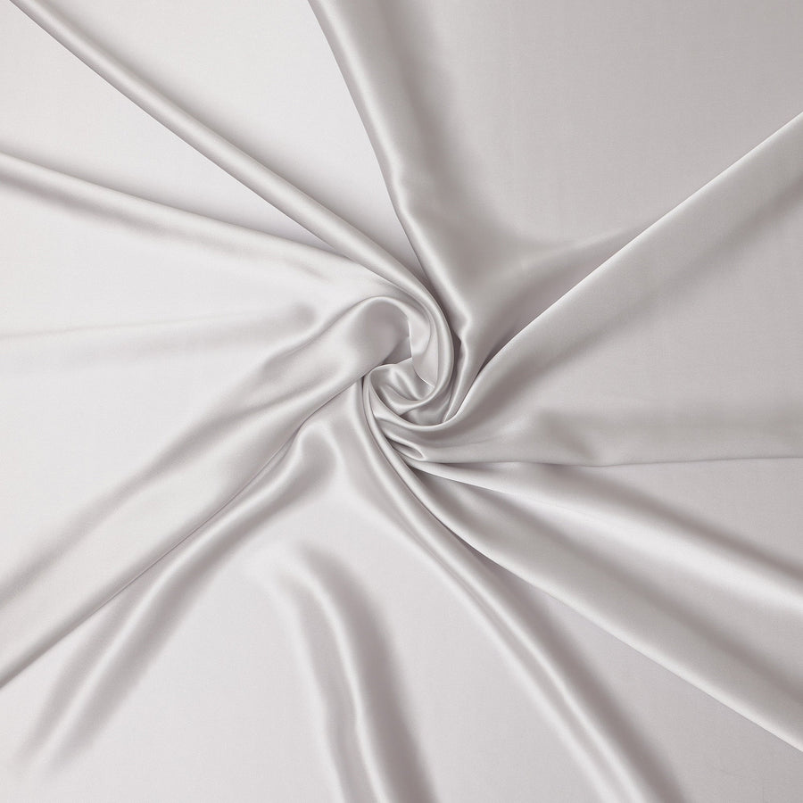 Pearl White Premium Pure Silk Satin Fabric 110 Cms Width, Made in China-D25817
