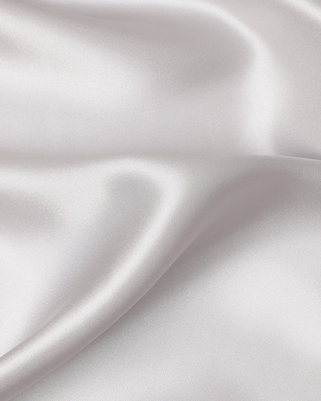 Pearl White Premium Pure Silk Satin Fabric 110 Cms Width, Made in China-D25817