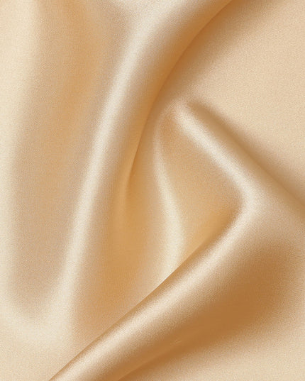 Golden Beige Premium Pure Silk Satin Fabric 110 Cms Width, Made in China-D25829
