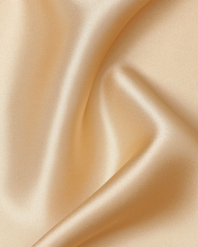 Golden Beige Premium Pure Silk Satin Fabric 110 Cms Width, Made in China-D25829