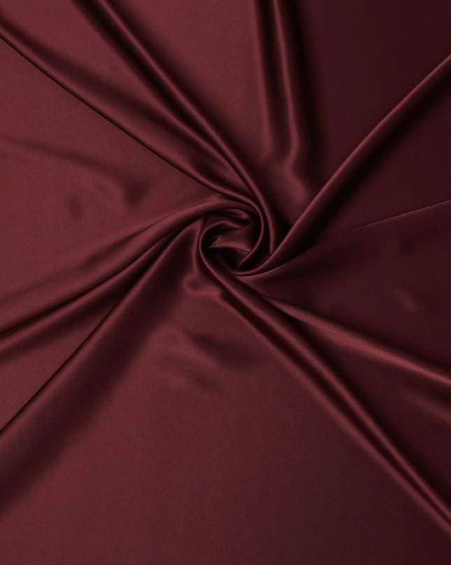 Wine Red Premium Pure Silk Satin Fabric 110 Cms Width, Made in China-D25819