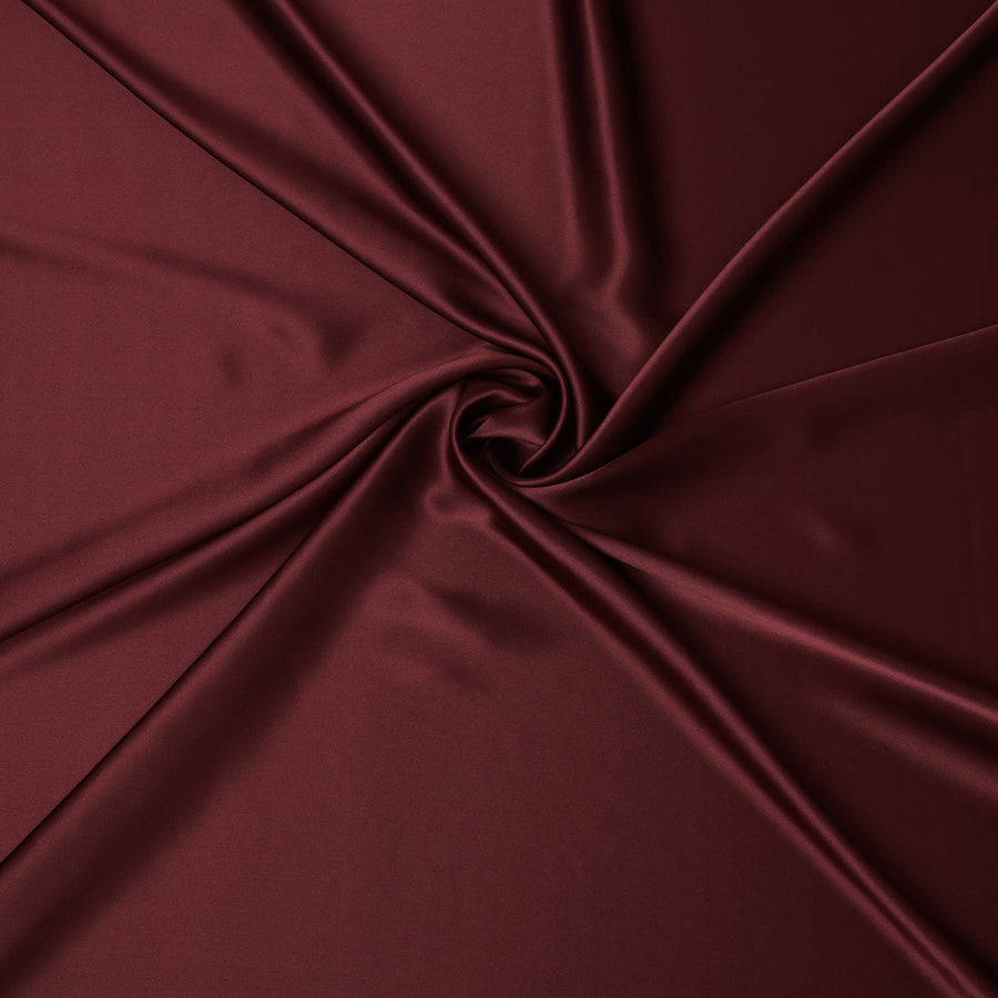 Wine Red Premium Pure Silk Satin Fabric 110 Cms Width, Made in China-D25819