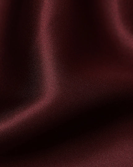 Wine Red Premium Pure Silk Satin Fabric 110 Cms Width, Made in China-D25819