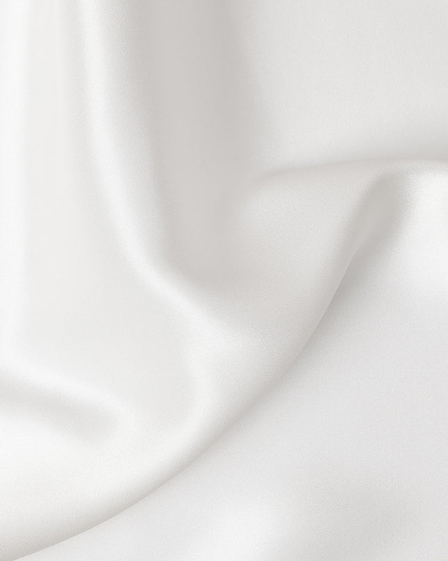 Ivory White Premium Pure Silk Satin Fabric 110 Cms Width, Made in China-D25821