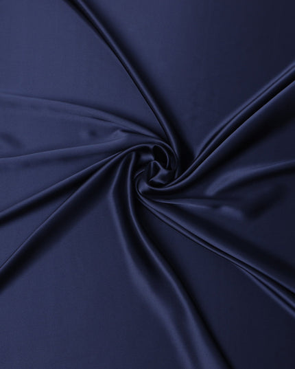 Navy Blue Premium Pure Silk Satin Fabric 110 Cms Width, Made in China-D25831