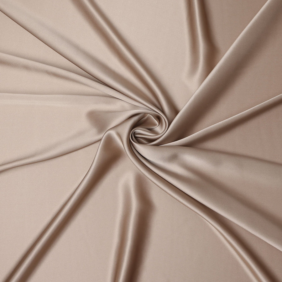 Champagne Brown Premium Pure Silk Satin Fabric 110 Cms Width, Made in China-D25815