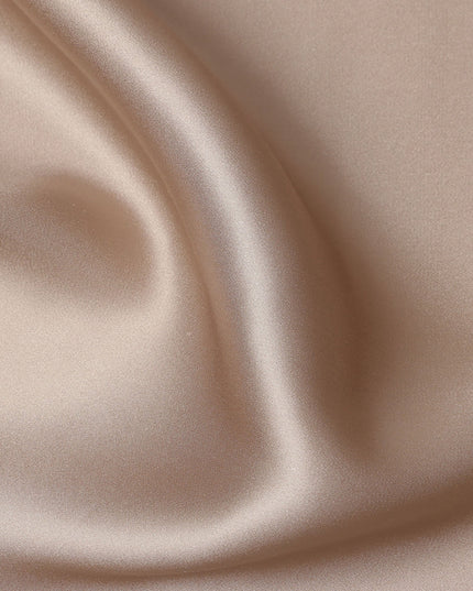 Champagne Brown Premium Pure Silk Satin Fabric 110 Cms Width, Made in China-D25815