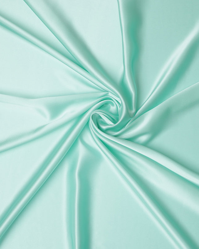 Mint Green Premium Pure Silk Satin Fabric Solid Plain Smooth Finish 110 Cms Wide Luxury Dressmaking Material From China-D27479