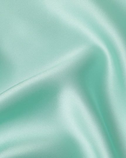Mint Green Premium Pure Silk Satin Fabric Solid Plain Smooth Finish 110 Cms Wide Luxury Dressmaking Material From China-D27479 Regal Fabrics