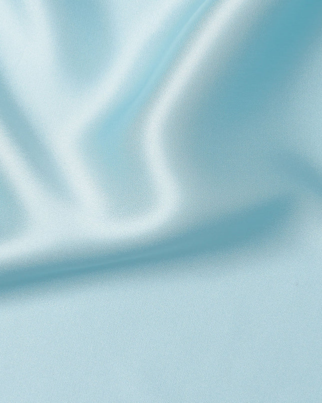 Sky Blue Premium Pure Silk Satin Fabric 110 Cms Width, Made in China-D25810