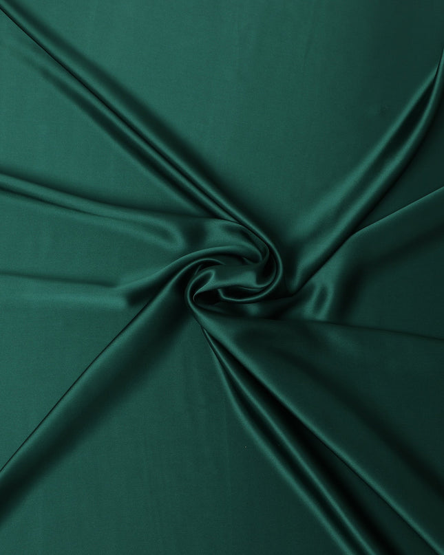 Emerald Green Premium Pure Silk Satin Fabric Solid Plain Smooth Finish 110 Cms Wide Luxury Dressmaking Material From China-D27493