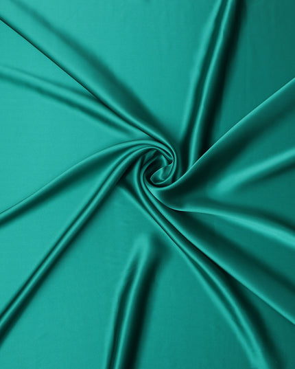 Teal Green Premium Pure Silk Satin Fabric 110 Cms Width, Made in China-D25825
