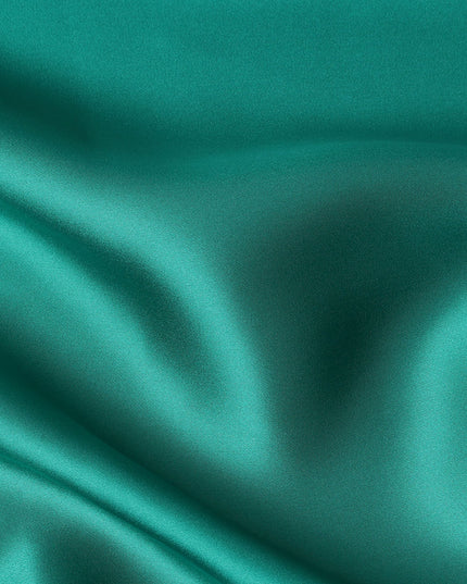 Teal Green Premium Pure Silk Satin Fabric 110 Cms Width, Made in China-D25825