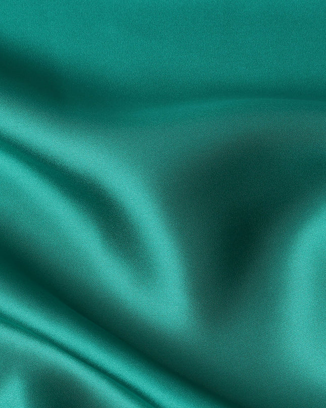 Teal Green Premium Pure Silk Satin Fabric 110 Cms Width, Made in China-D25825
